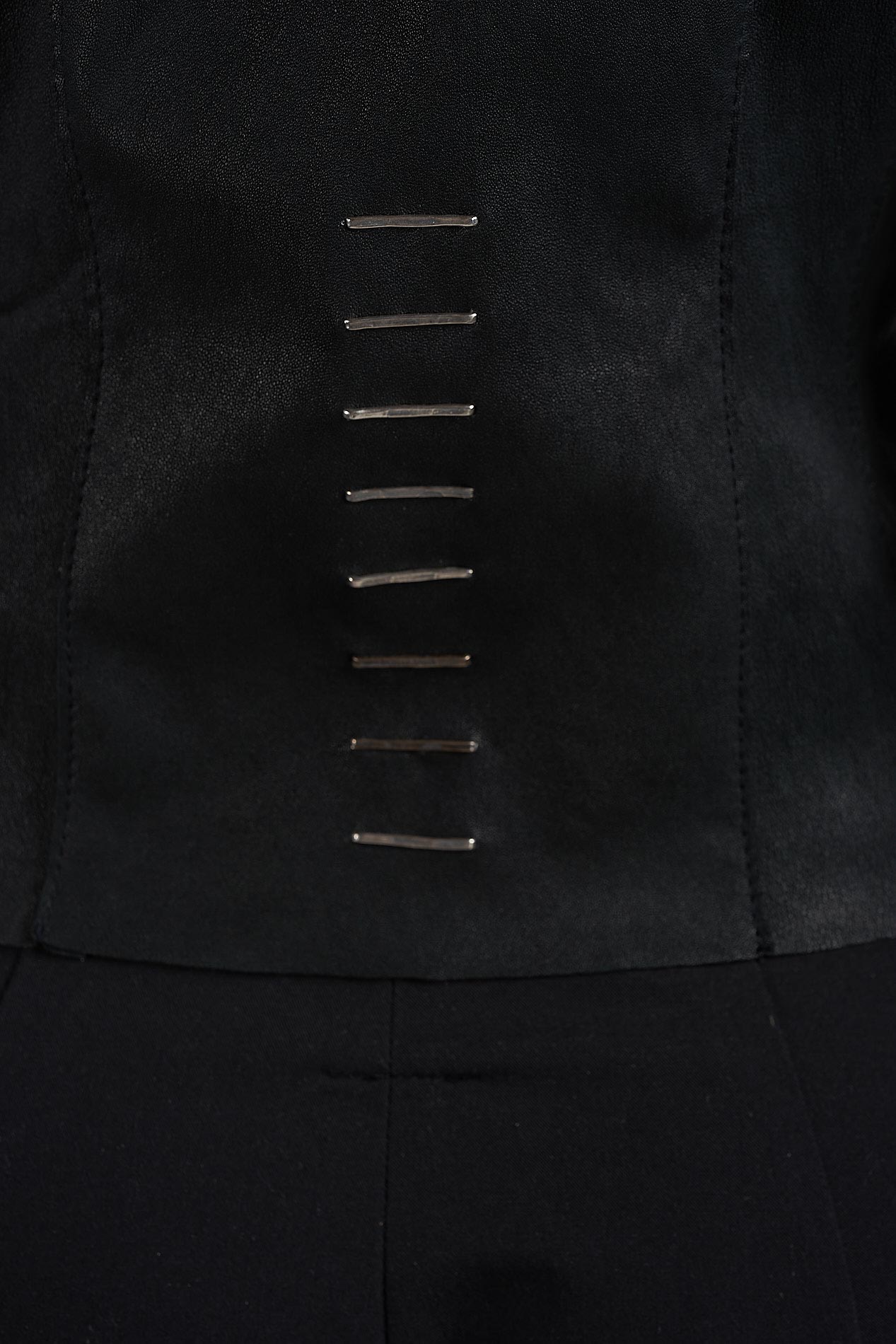 DANIELE BASTA LEATHER AND SILVER JACKET 